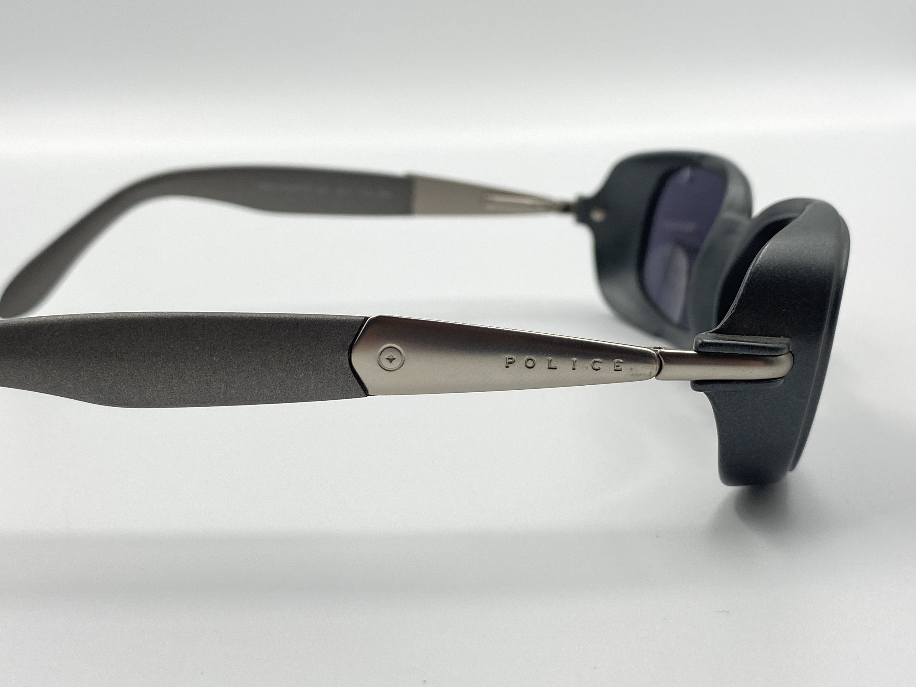 POLICE Mod.1267 Vintage 90s Unique Grey Sunglasses, Thick 
