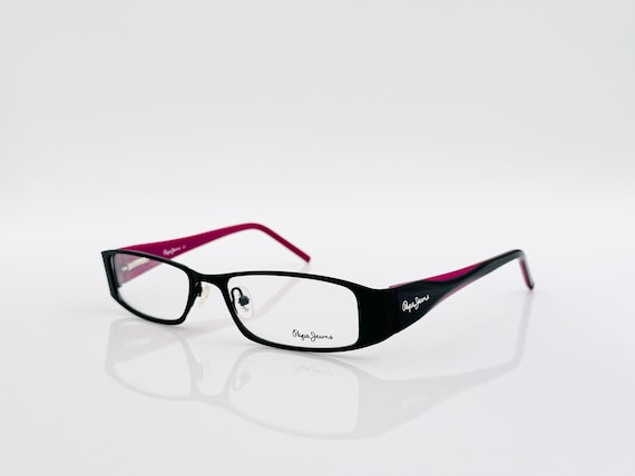 Pepe Jeans, Pepe Jeans Vintage Eyeglasses, Slim Black and Purple glasses frame, men’s and women’s, New Old Stock