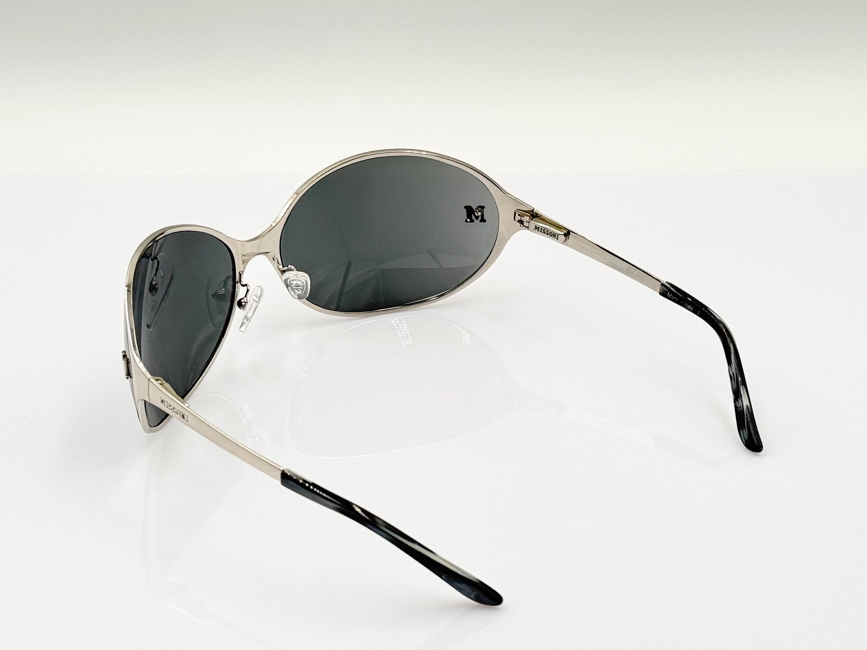 Vintage Missoni MI56604 Oversized Black White Sunglasses Made Italy Y2K Missoni Vintage Sunglasses for sale | eBay main image 4