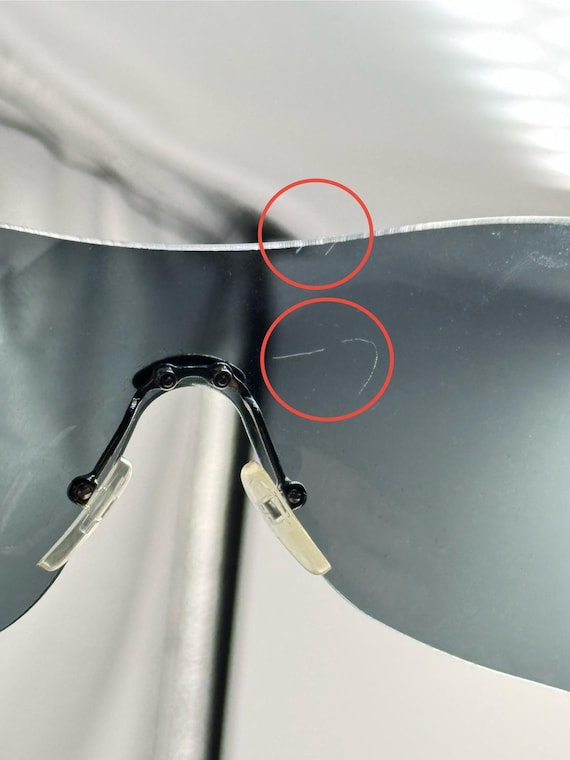 Givenchy Black and Silver Oversized Shield Sunglasses Givenchy Silver/Black Limited Edition SGV 419S Shield  main image 4