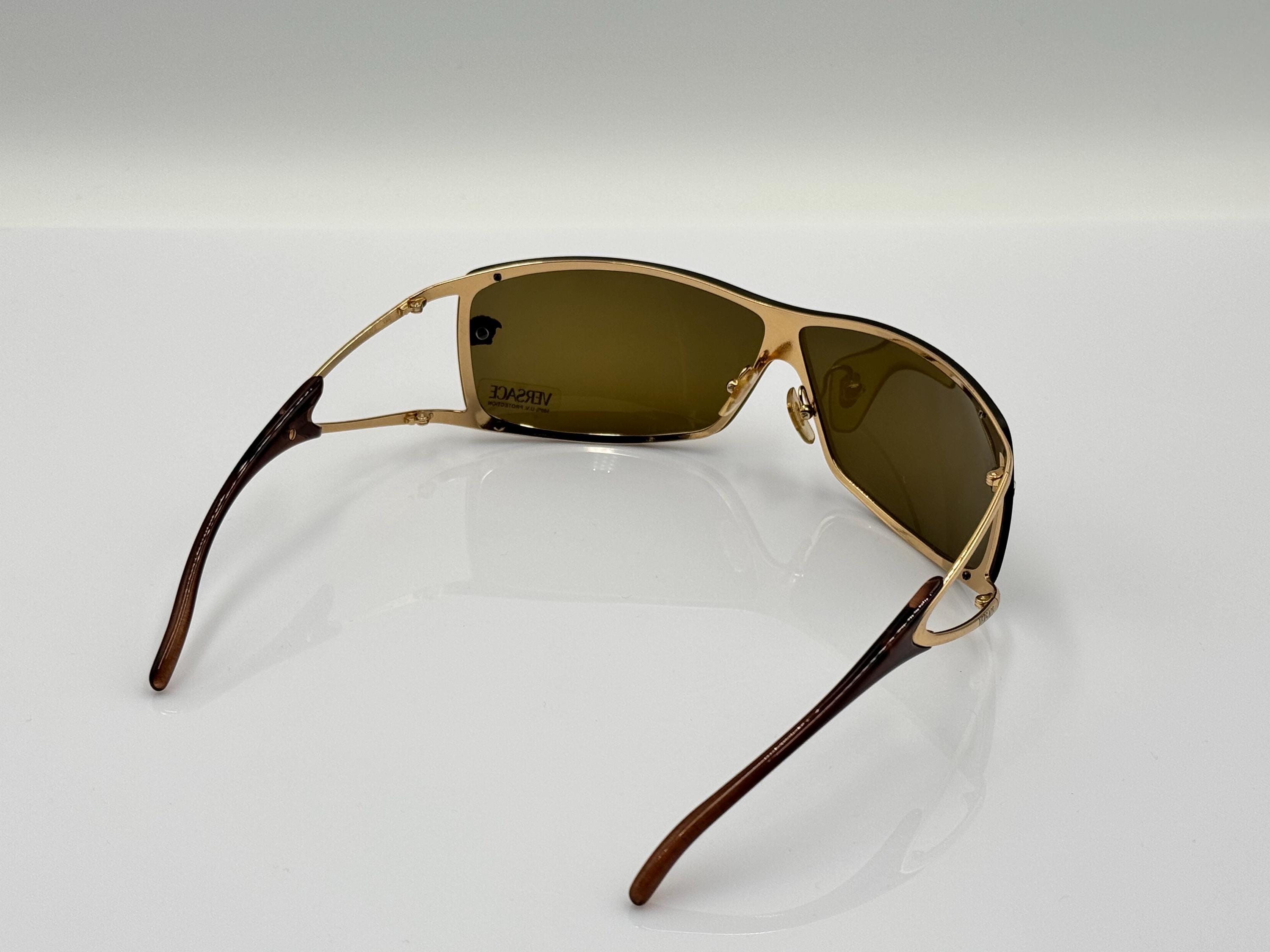 VERSACE Mod.2048 Vintage Oversized Designer Shield Sunglasses Made