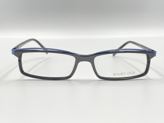 ROMEO GIGLI vintage rectangle eyeglasses gray and… - image 2