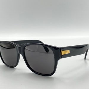 Aslanis vintage rectangle black 90s sunglasses men’s women’s, handmade, new old stock