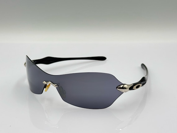Oakley Dartboard Vintage 2000s Shield Wrap Black Sunglasses, Rare