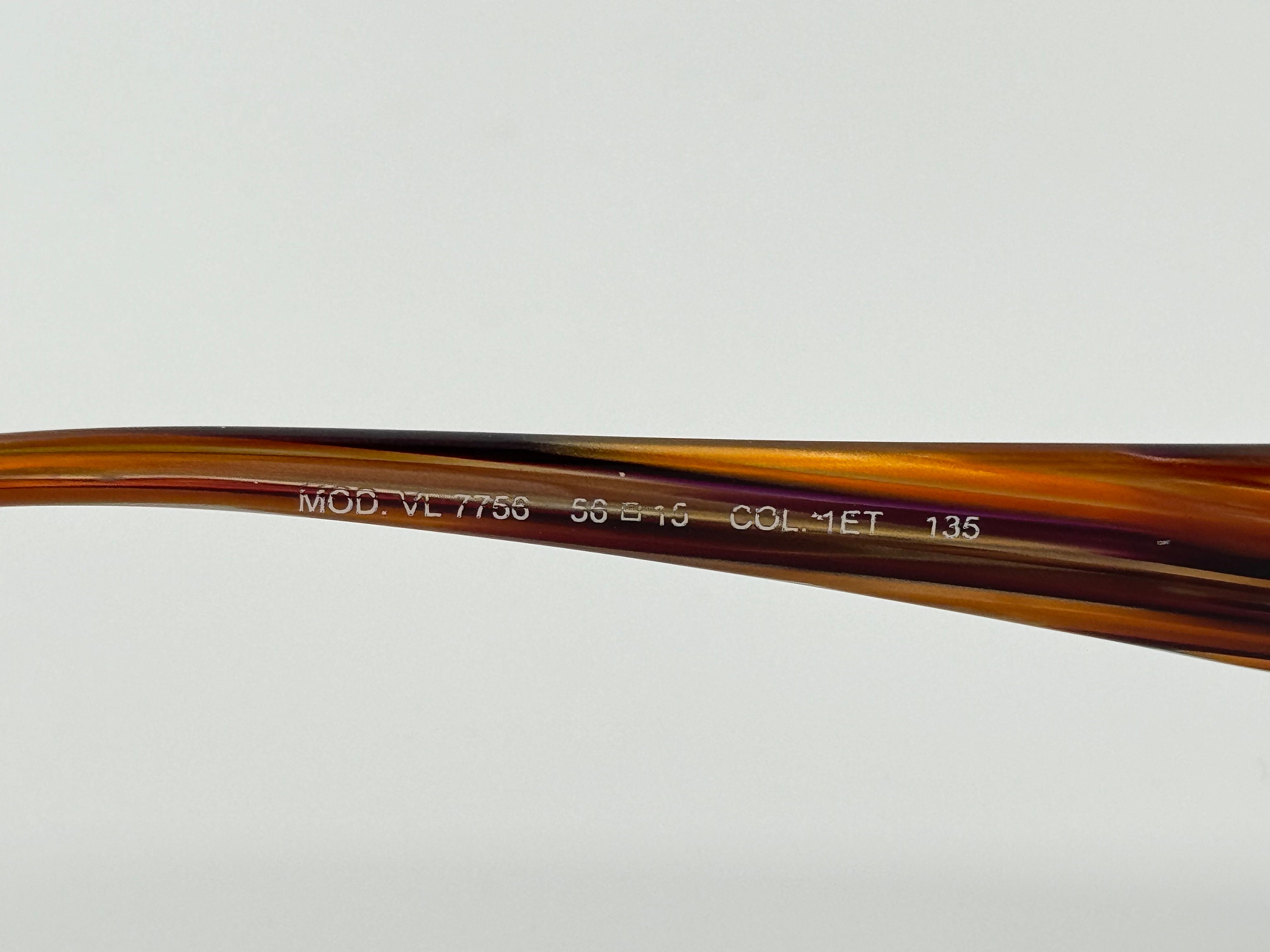 FENDI VL7756 Vintage Rectangle Slim Eyeglasses, Men Women, Blue