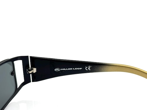 Killer Loop Vintage Sunglasses, Black Wrap Sport Frame, Unisex Y2k