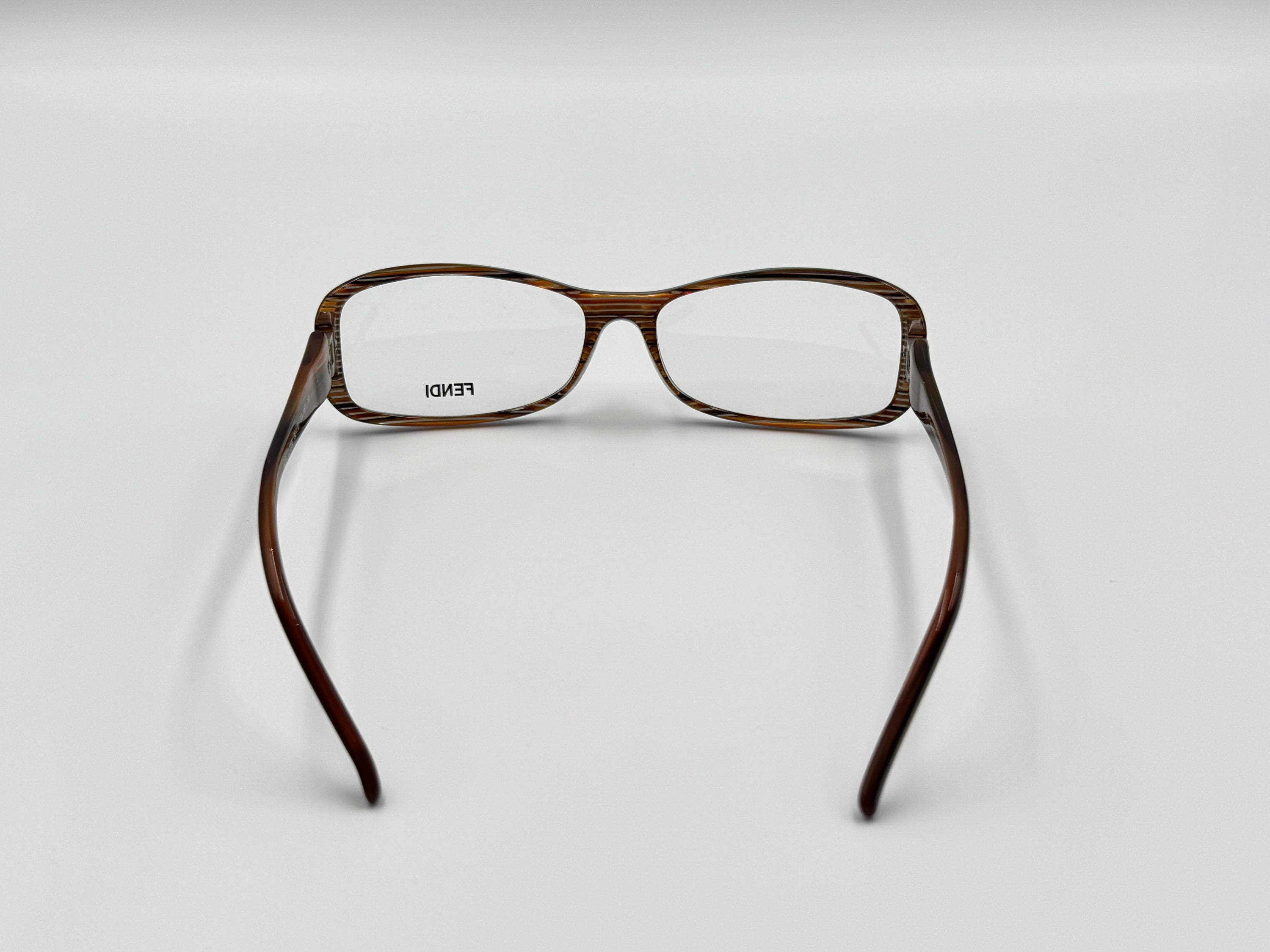 FENDI VL7756 Vintage Rectangle Slim Eyeglasses, Men Women, Blue