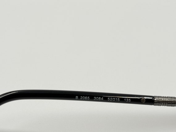 バーバリー B2065 ヴィンテージ長方形眼鏡、黒のスリム眼鏡