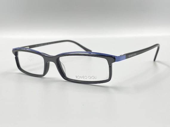 ROMEO GIGLI vintage rectangle eyeglasses gray and… - image 1