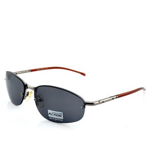 Gafas de sol vintage Action sin montura, rectangulares, para hombre y mujer, de la década de 2000, nuevas sin usar.