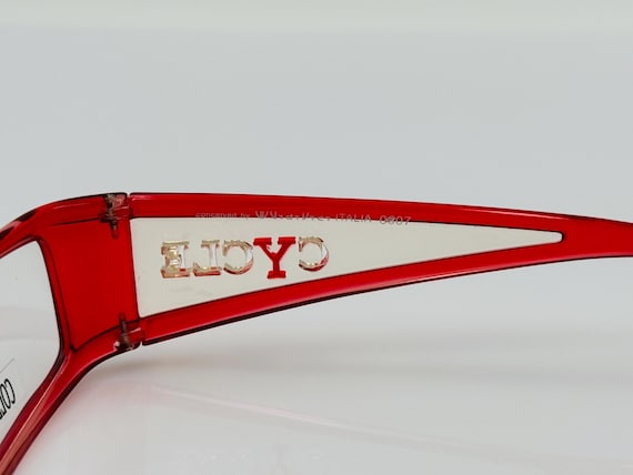 Exalt Cycle Red Rectangular Eyeglasses, Bold Y2K … - image 8