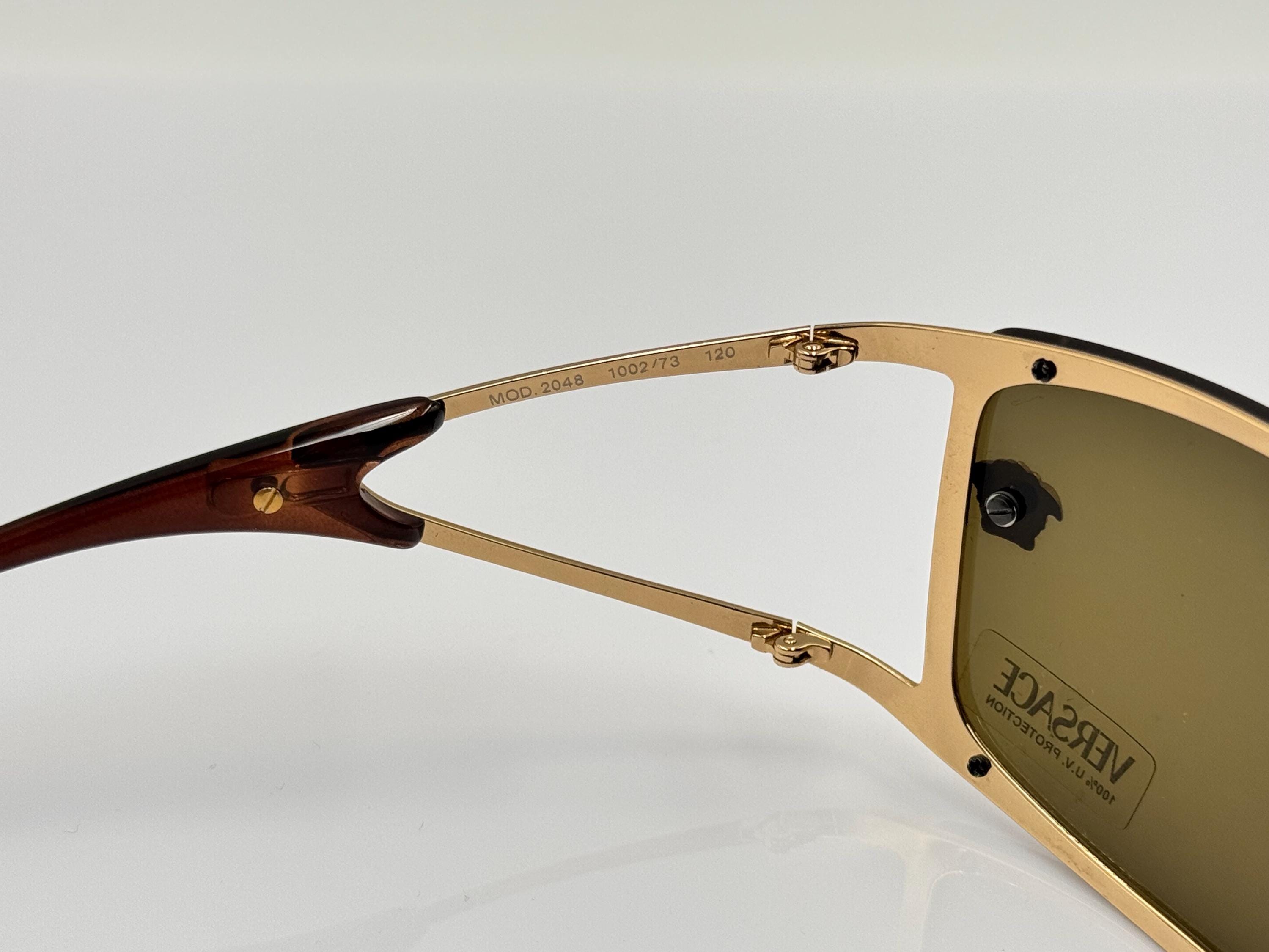 VERSACE Mod.2048 Vintage Oversized Designer Shield Sunglasses Made