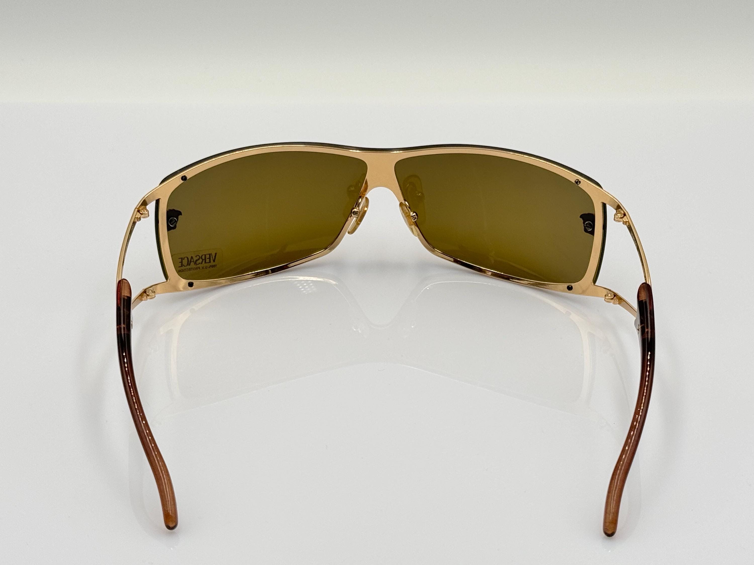 VERSACE Mod.2048 Vintage Oversized Designer Shield Sunglasses Made