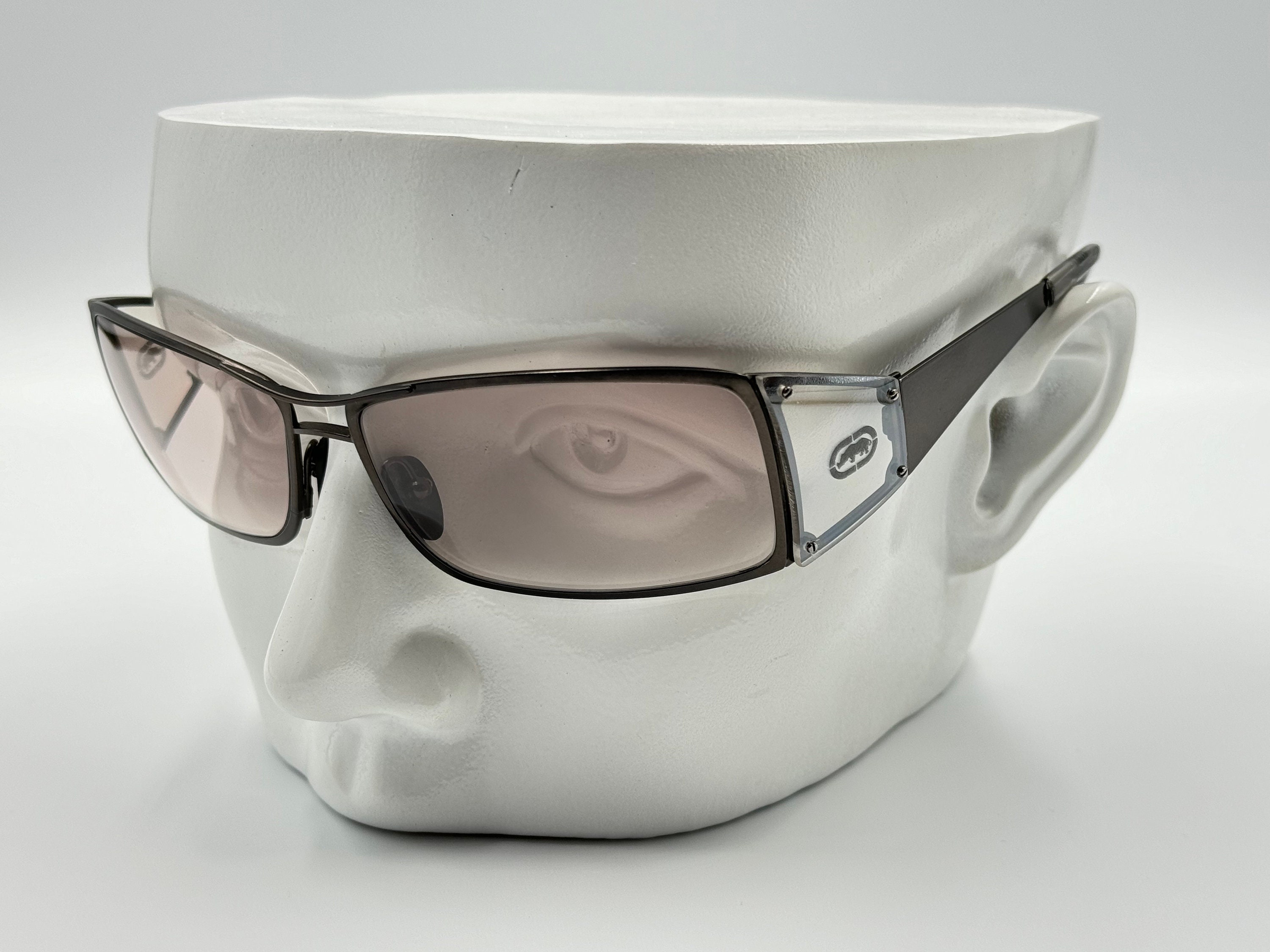 MARC ECKO ECKS8014 Vintage Rectangle 2000s Sunglasses, Unique and