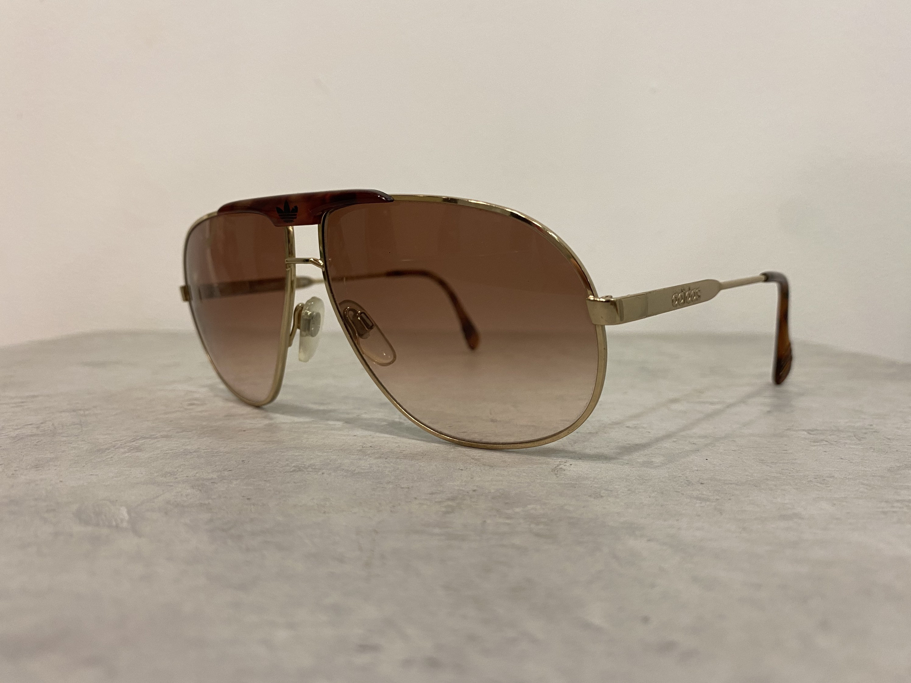 Adidas /30 vintage Aviator gafas de sol 90s metal oro Etsy España