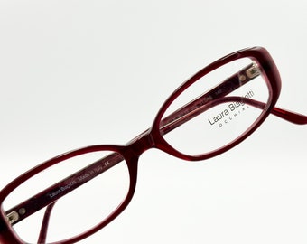 Lunettes de vue rectangulaires vintage LAURA BIAGIOTTI, petite monture de lunettes mince, nouveau stock ancien