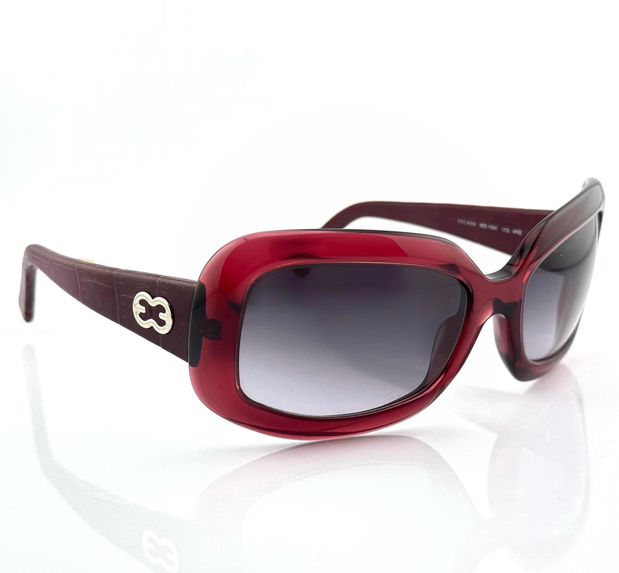 Escada SES104 Tortoise Sunglasses Escada G433 Burgundy Oval Sunglasses Frames 50-21 125 France  main image 2