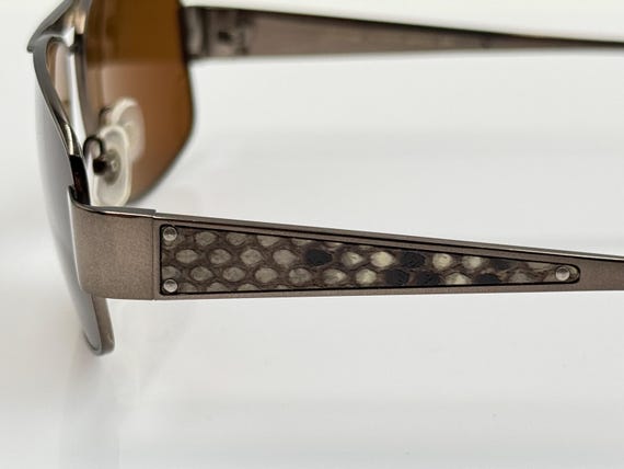 Sama Python Vintage Titanium Sunglasses – Real Sn… - image 3