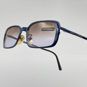 Dolce & Gabbana DG358S vintage rectangle slim sunglasses, made in Italy, new old stock
