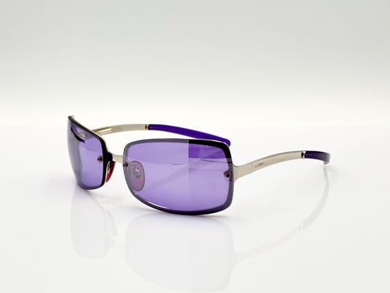 LA PERLA SPE558 vintage rectangle sunglasses, unique rare rimless