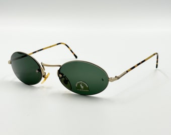 Polo Ralph Lauren 764/S gafas de sol vintage ovaladas de los años 90, raras gafas de sol de tortuga diminutas para hombres y mujeres, NOS
