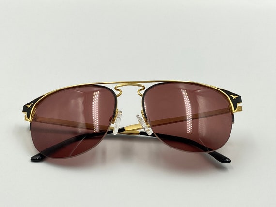 Police Vogart vintage aviator square sunglasses m… - image 9