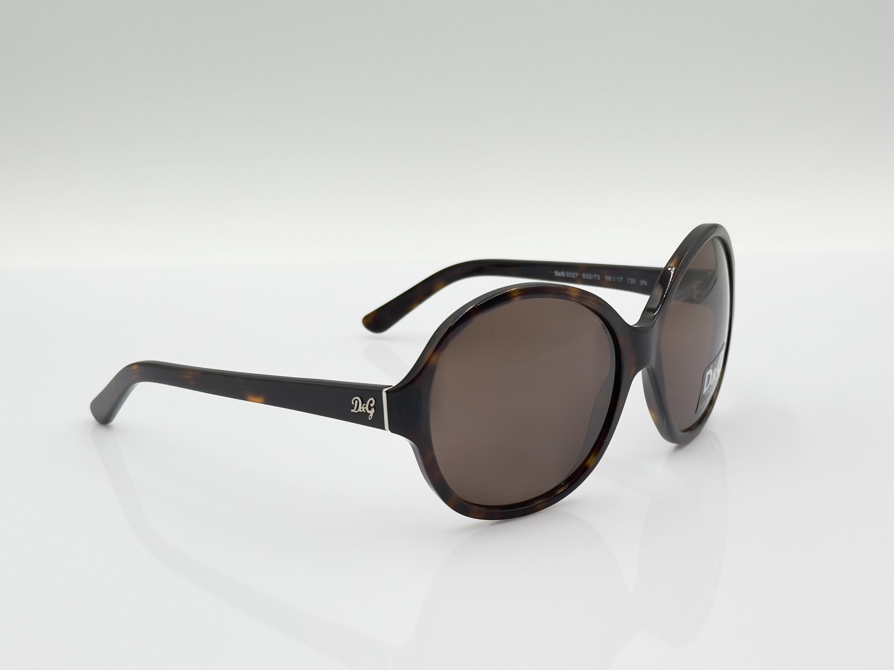 Dolce & Gabbana DG3027 Vintage Oversized Round Sunglasses
