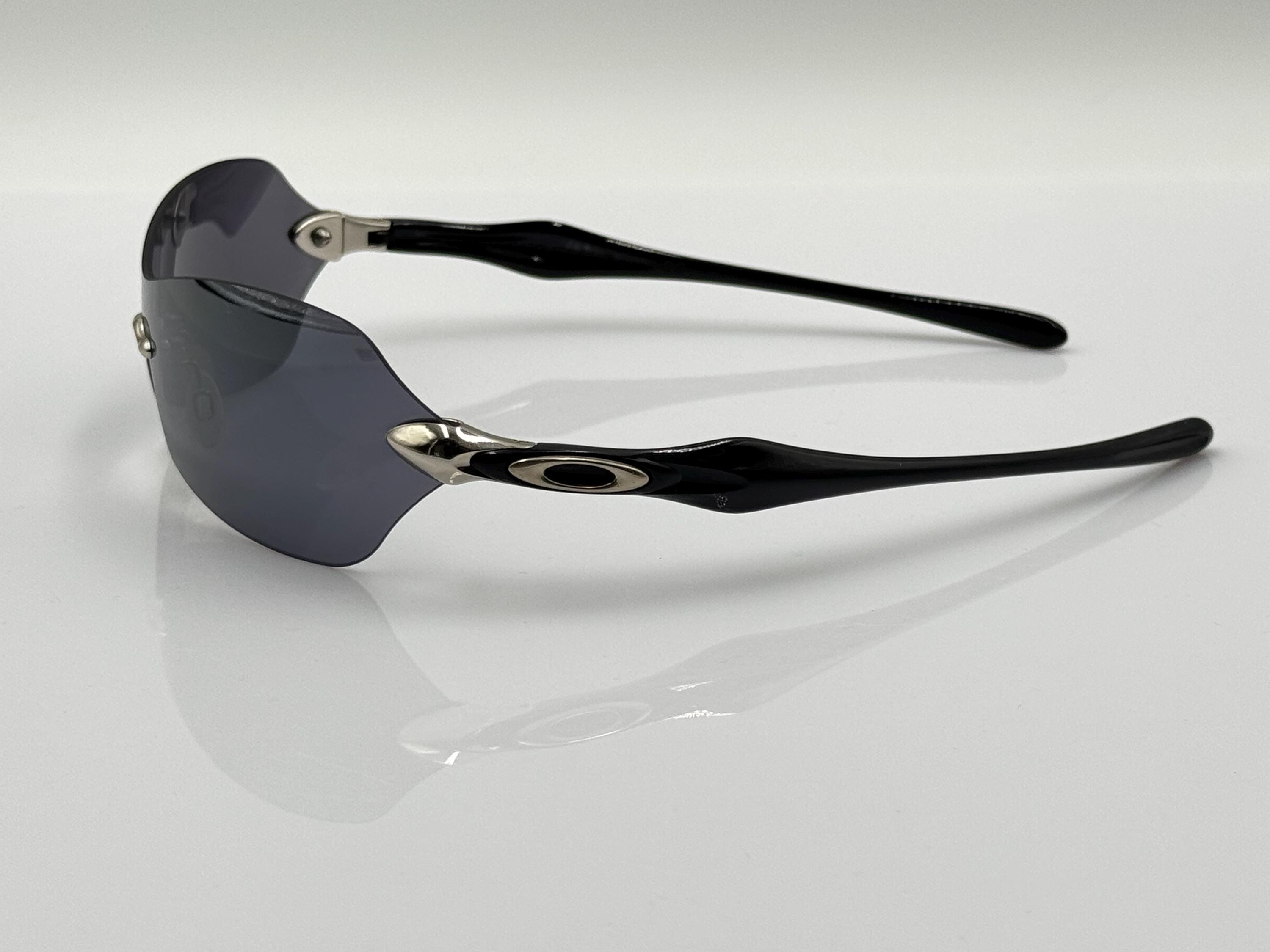 Oakley Dartboard Vintage 2000s Shield Wrap Black Sunglasses, Rare