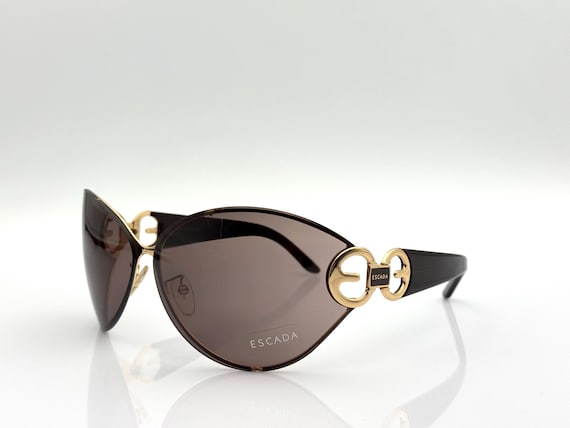 Escada Black and Gold Oversized Sunglasses Escada | Accessories | Escada Black And Gold Womens  main image 3