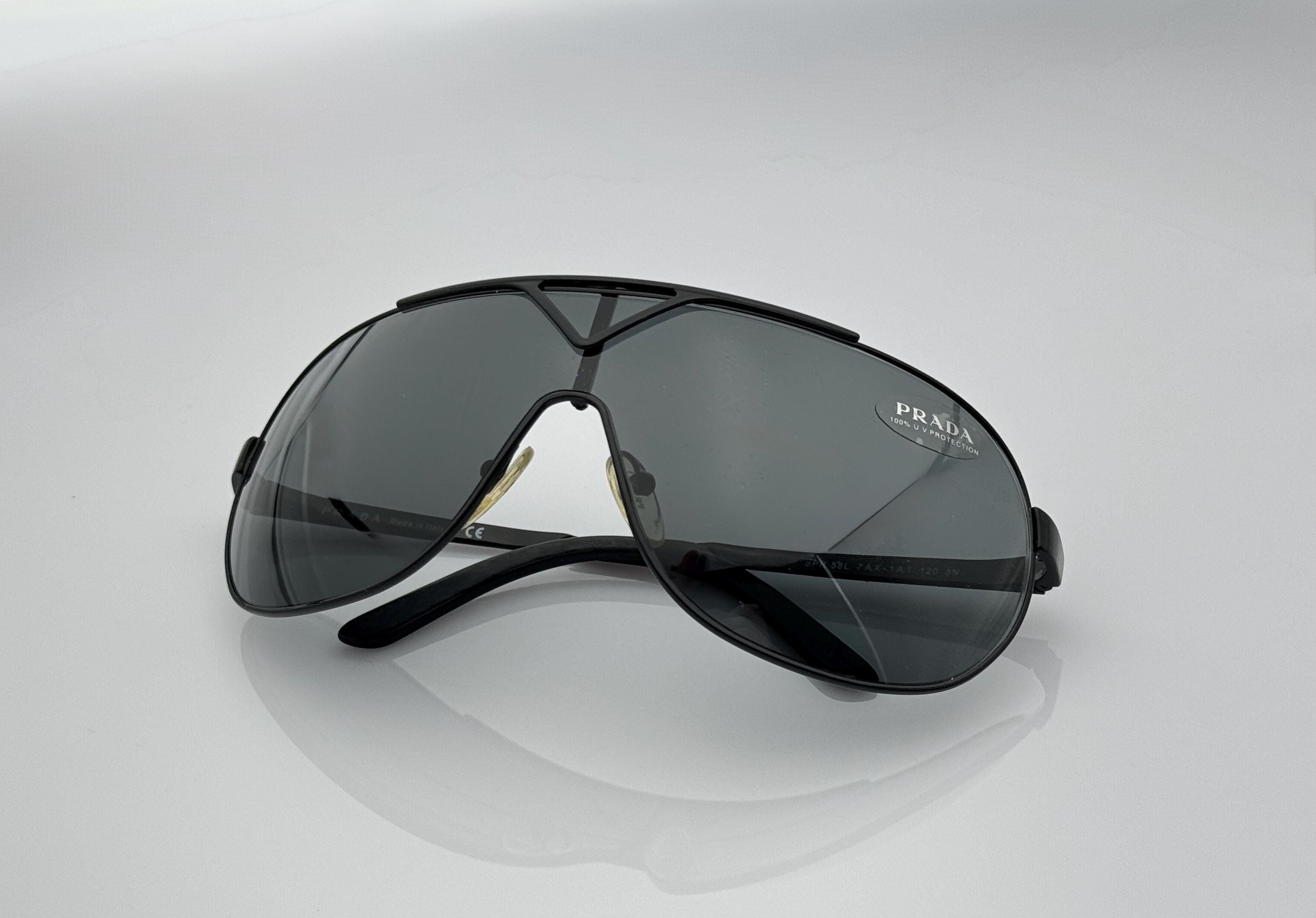 PRADA Vintage Shield Sunglasses, Men's and Women's Oversized 2000s