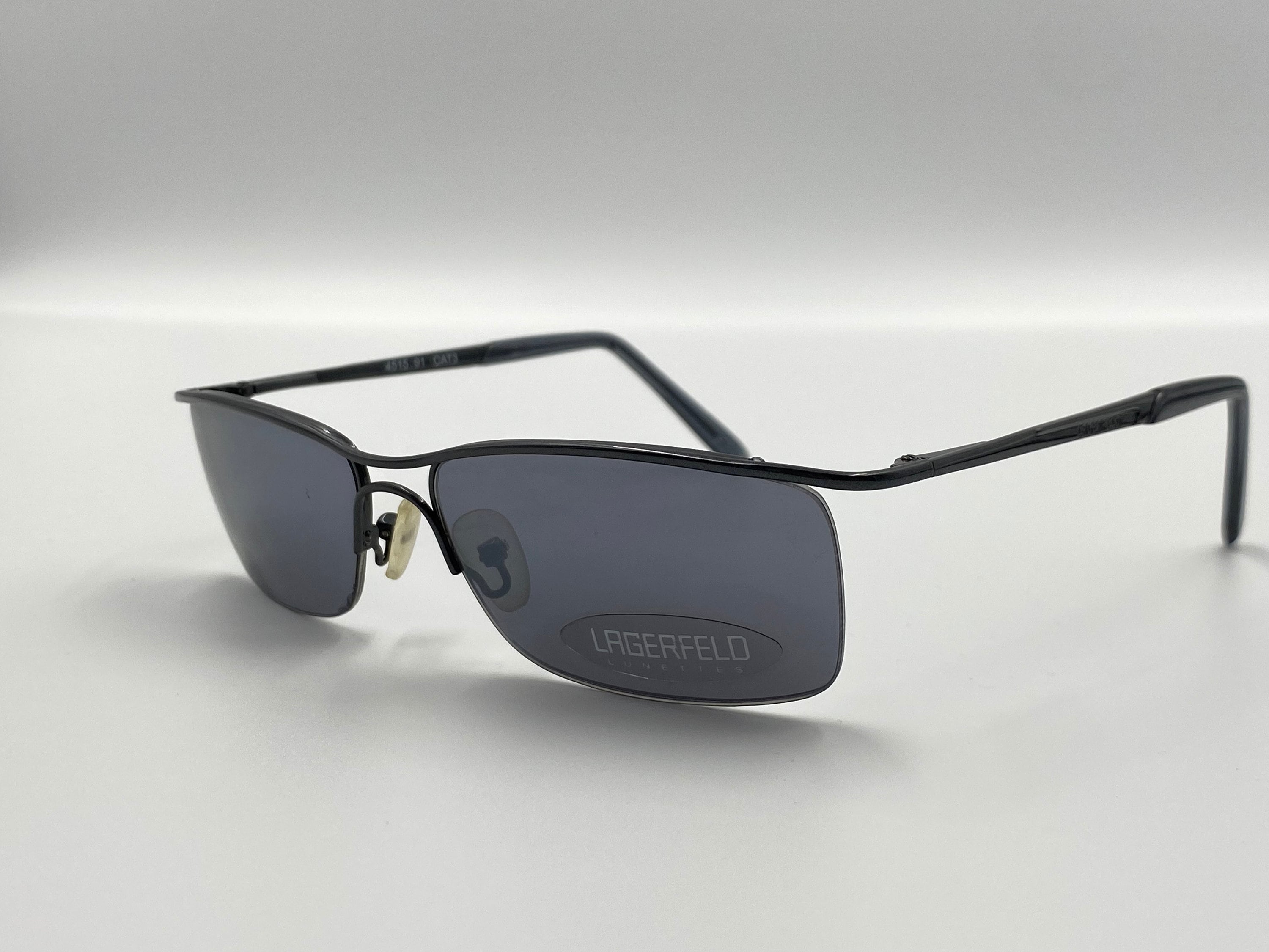 Men's Half Rim Rectangular Sunglasses - Luxury Hipster Shade With Gradient Lens
