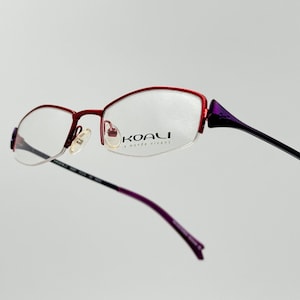 Koali by Morel 6305K Vintage Small Rectangle Half Rim Eyeglasses