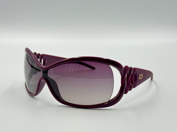 ESCADA Vintage 2000s Shield Purple Sunglasses Women display picture 2