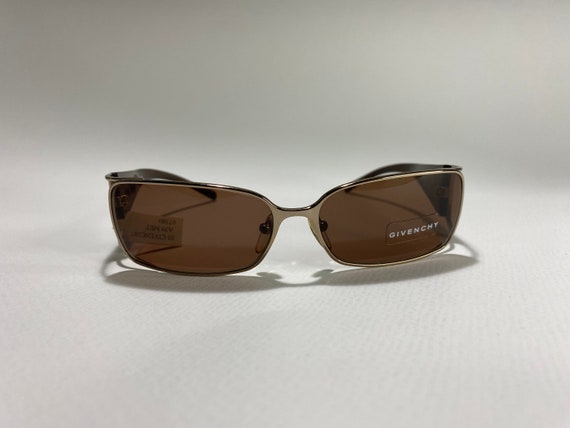 Givenchy SGV087 vintage rectangle sunglasses, bro… - image 3