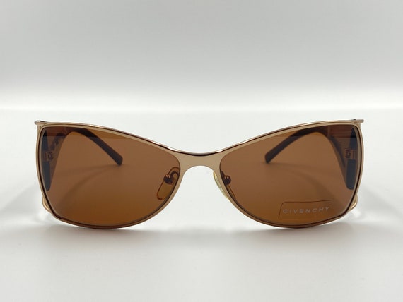 Givenchy SGV086 vintage rectangle sunglasses, bro… - image 2