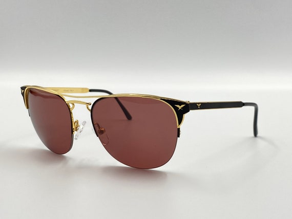 Police Vogart vintage aviator square sunglasses m… - image 1