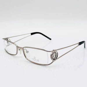Gafas de vista rectangulares TOUS Y2K, montura óptica plateada única, para mujer, NOS