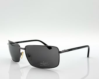 Trussardi TE21251 vintage sunglasses, classic men’s rectangle sunglasses, new old stock