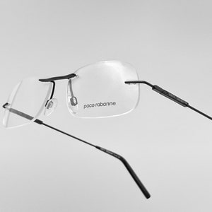 Paco Rabanne PR-4008 lunettes ovales vintage, monture de lunettes sans monture, nouveau stock ancien pour hommes et femmes