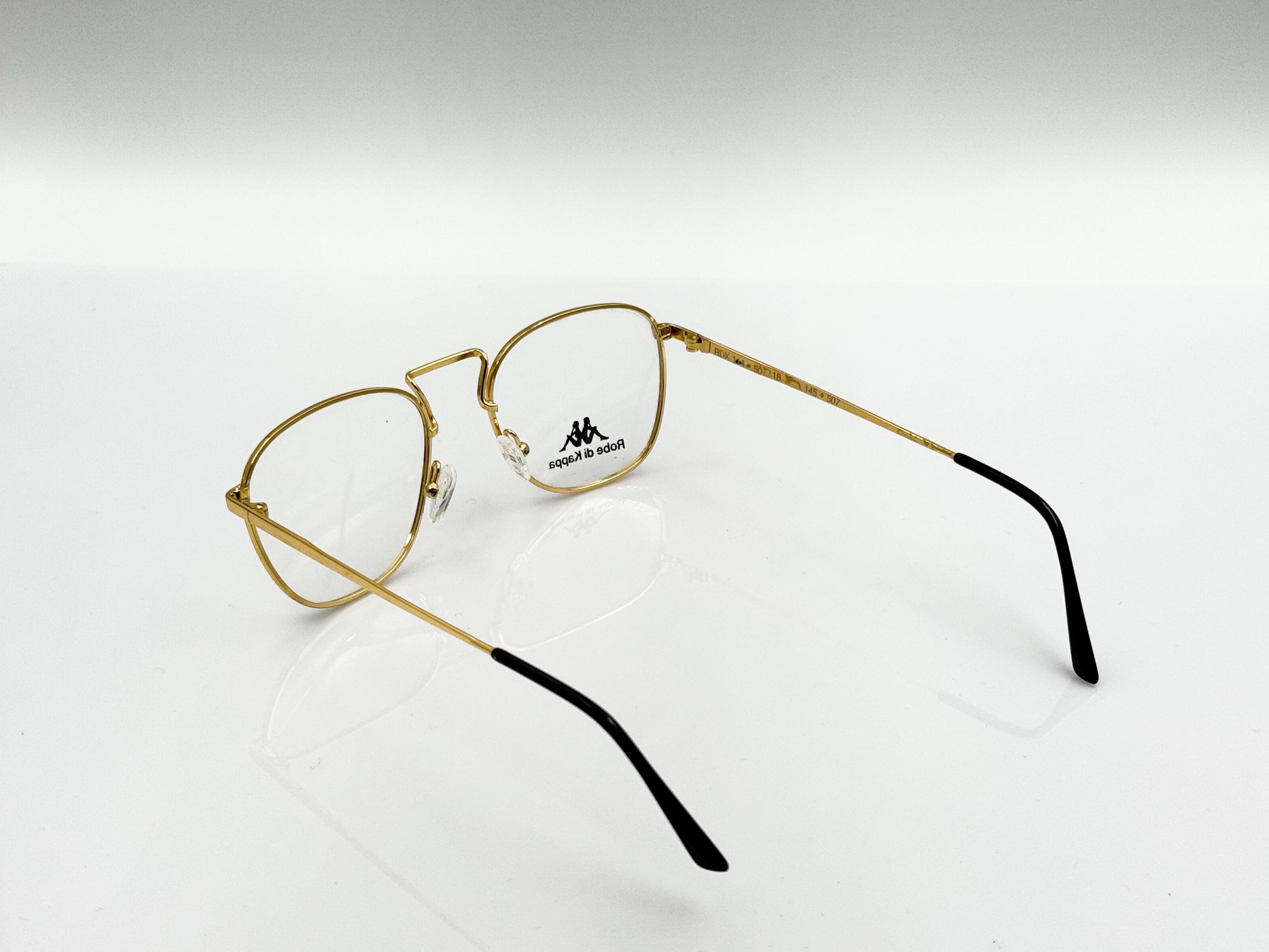 Robe Di Kappa RDK 114 Vintage 90s Eyeglasses, Geometric Gold