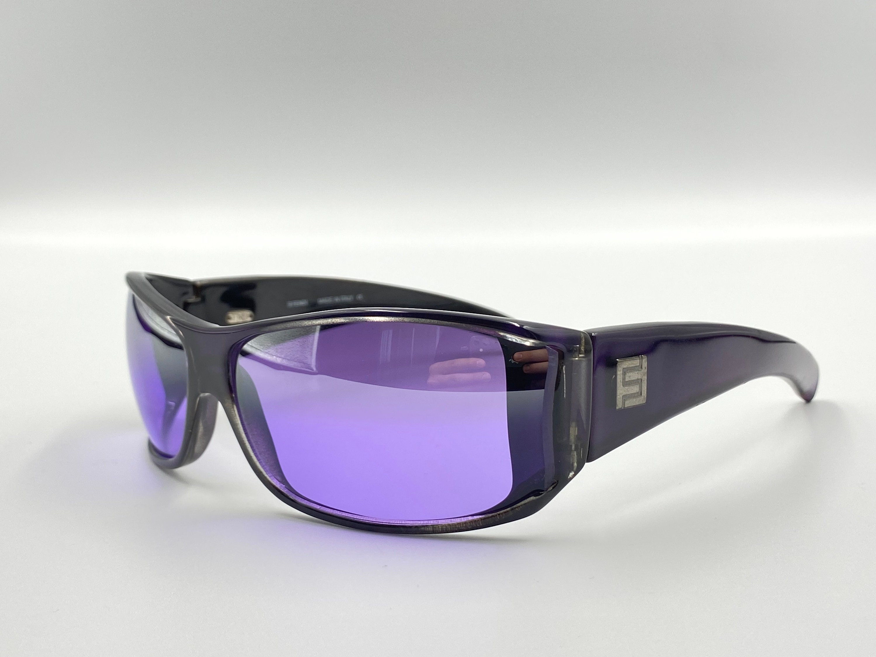 FENDI SL7654 Vintage Rare Purple Wrap Sunglasses Made in Italy New Old Stock Etsy Norway