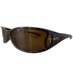 Trussardi TE 20831 vintage designer sports wrap sunglasses men women polarized lenses made in Italy NOS