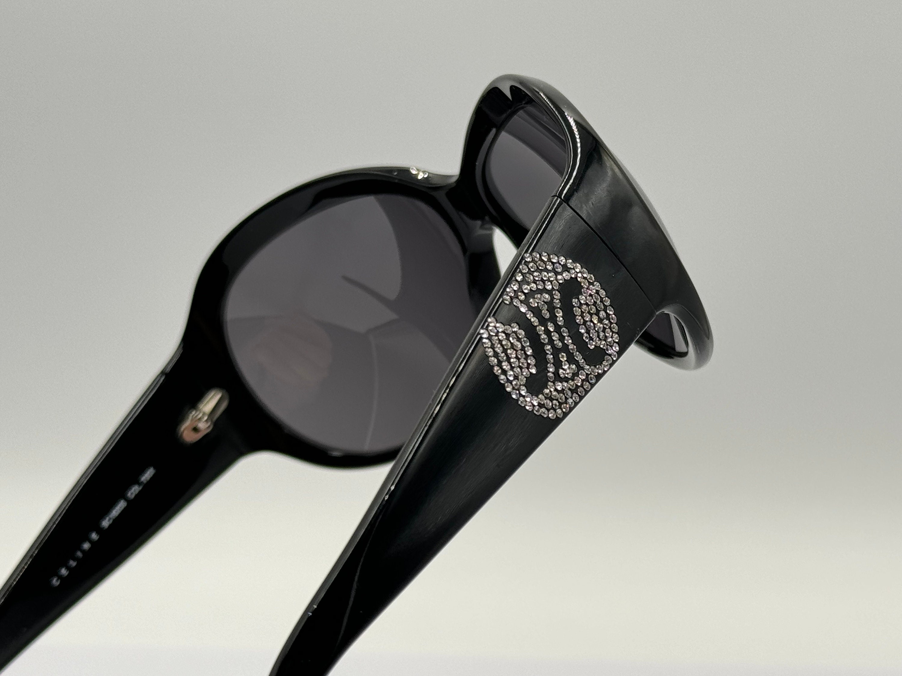 Vintage Celine shield Sunglasses CELINE Vintage Oversized Sunglasses, Unique Rare Black Wrap  main image 3
