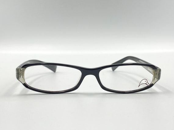 Mandarina Duck vintage rectangle eyeglasses, blac… - image 3