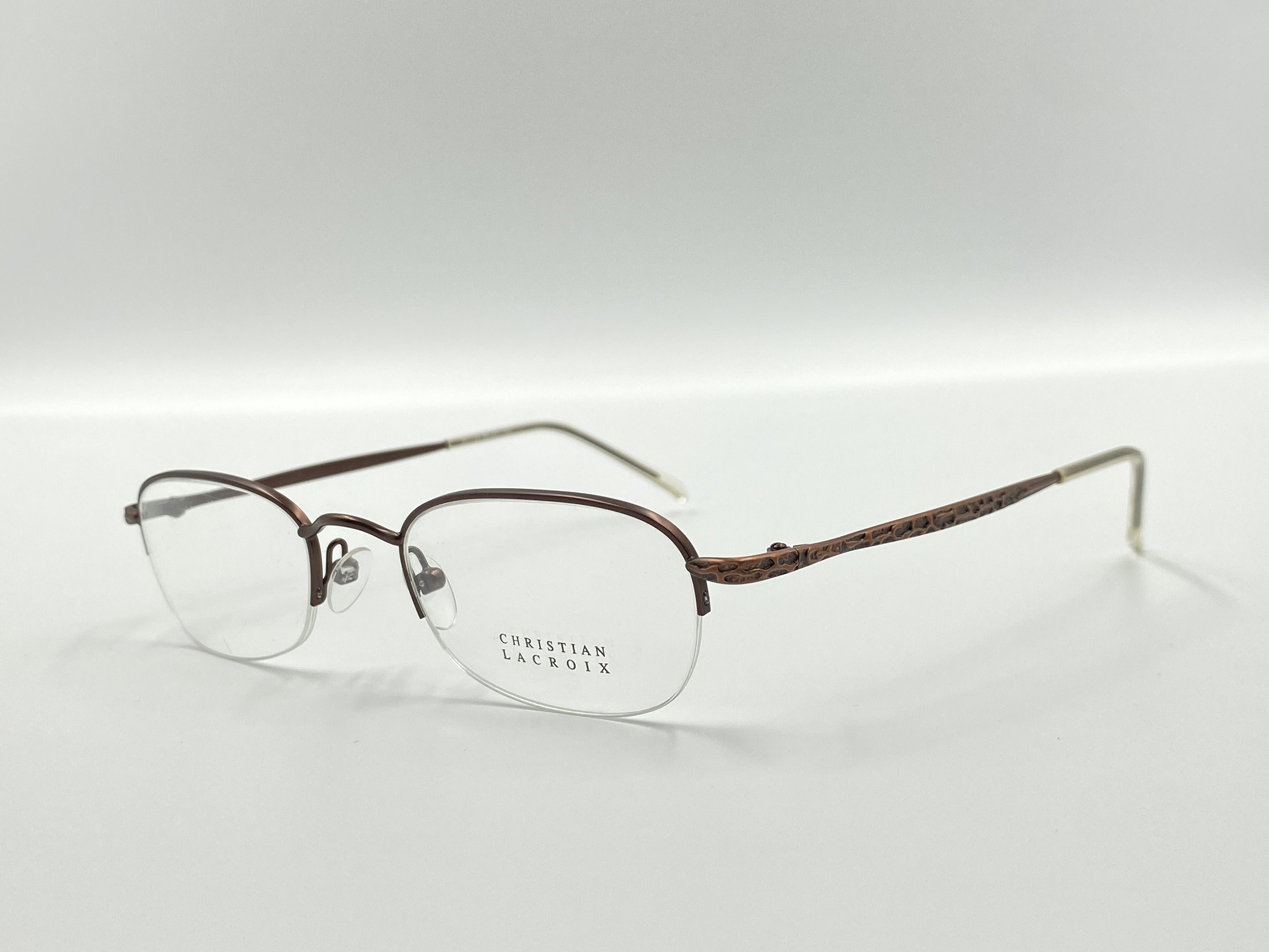 Christian Lacroix 5017 Vintage Bronze Oval Eyeglasses, Unique Mens 