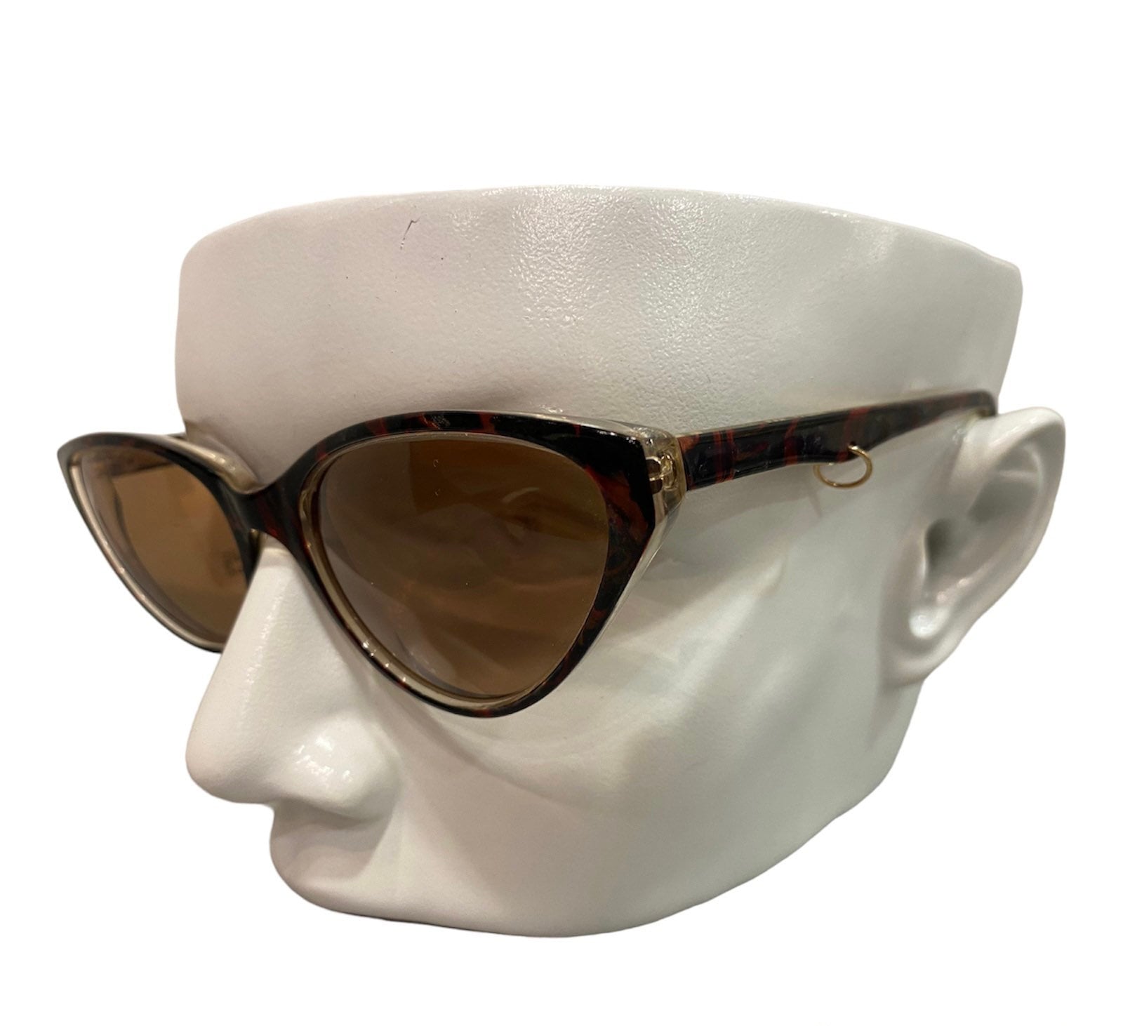 Sonia Rykiel Vintage 80s Unique Colourful Women Cat Eye Sunglasses