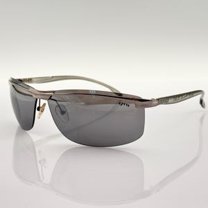 Exess mod.6372 Vintage Classic Men’s Rimless Sunglasses, Sleek Metal Frame, Sports Wraparound Design