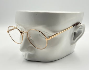 Lunettes de vue rondes vintage KADOR mod.900, hommes, femmes, monture de lunettes dorées fabriquées en Italie
