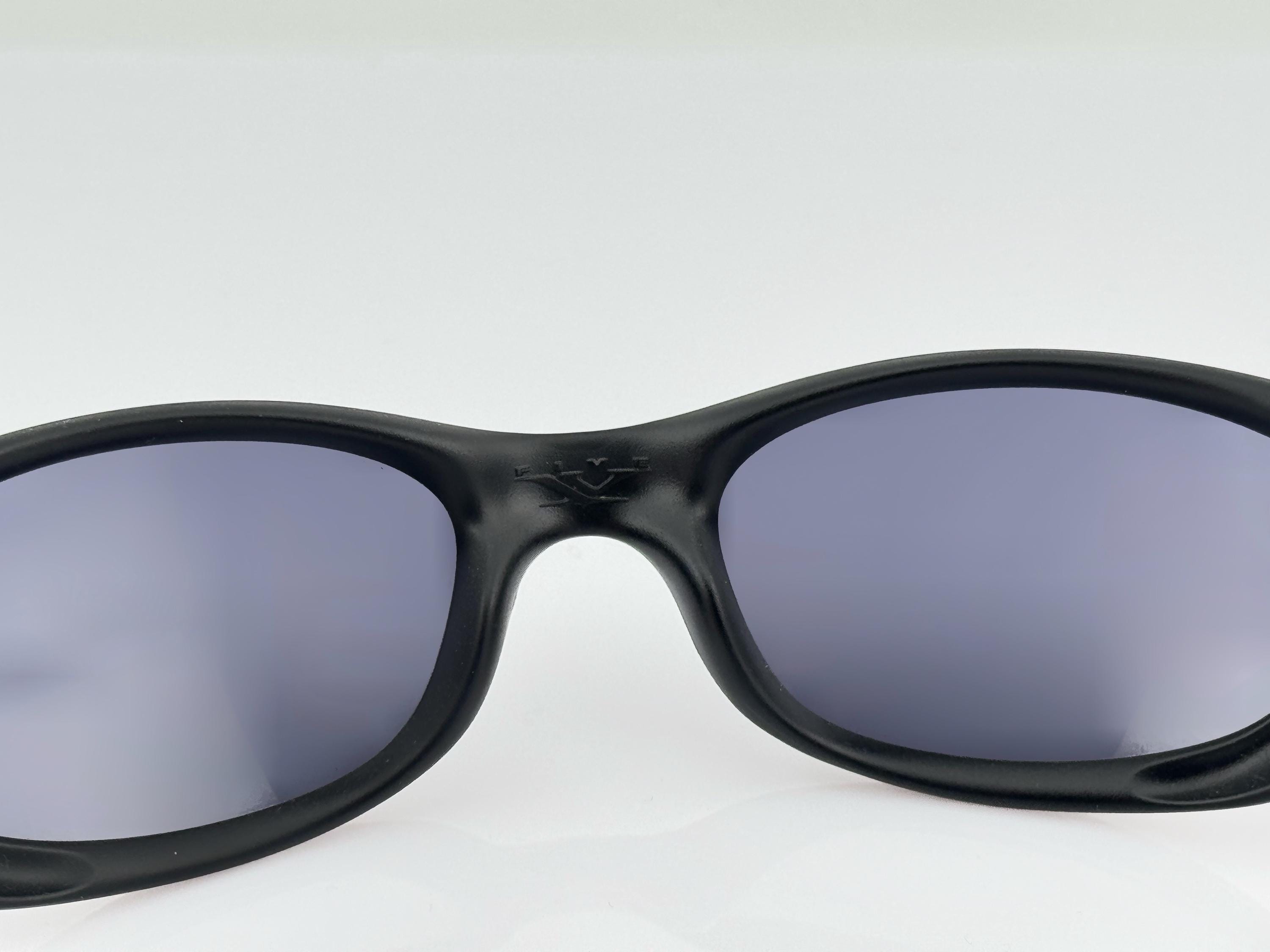 Oakley FIVES 2.0 Vintage 2000s Sports Black Wraparound Sunglasses