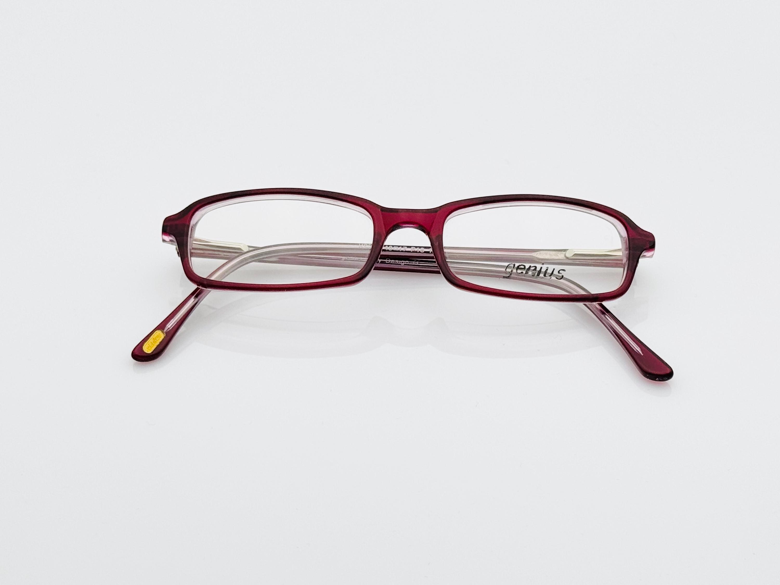 Genius Vintage Rectangle Eyeglasses, Unique Cute Very Small